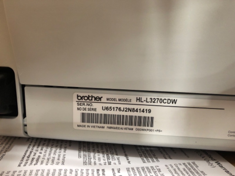 Photo 6 of USED. Brother HL-L3210CW Compact Digital Color Printer Providing Laser Printer Quality Results with Wireless New Model: HLL3210CW