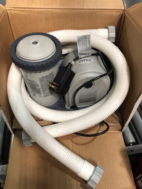 Photo 5 of ***NOT FUNCTIONAL - DOES NOT POWER ON***
USED. INTEX 28635EG C1500 Krystal Clear Cartridge Filter Pump for Above Ground Pools, 1500 GPH