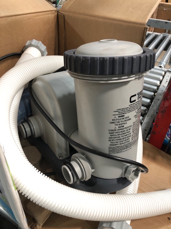 Photo 3 of ***NOT FUNCTIONAL - DOES NOT POWER ON***
USED. INTEX 28635EG C1500 Krystal Clear Cartridge Filter Pump for Above Ground Pools, 1500 GPH