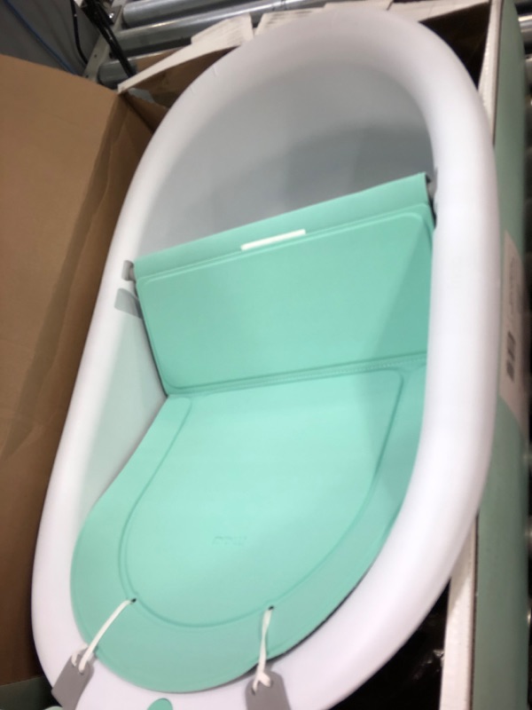 Photo 2 of 4-in-1 Grow-with-Me Bath Tub by Frida Baby Transforms Infant Bathtub to Toddler Bath Seat with Backrest for Assisted Sitting in Tub