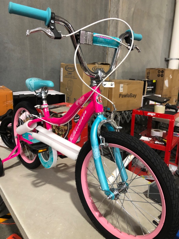 Photo 2 of * used item * incomplete * see all images *
Schwinn Koen & Elm Toddler and Kids Bike, 12-18-Inch Wheels, Training Wheels Included, Boys and Girls Ages 2-9 Years Old Pink 18-inch Wheels