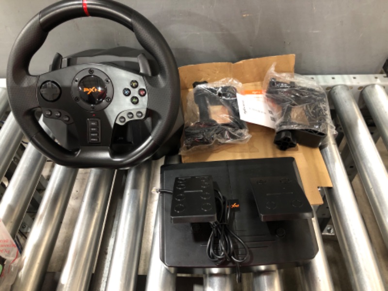Photo 1 of PXN Gaming Racing Wheel, V900 270/900 Degree Competition Racing Steering Wheel with Audio Function & with Pedal, Suitable for PC, PS3, PS4, Xbox One, Xbox Series S/X, Nintendo Switch.
