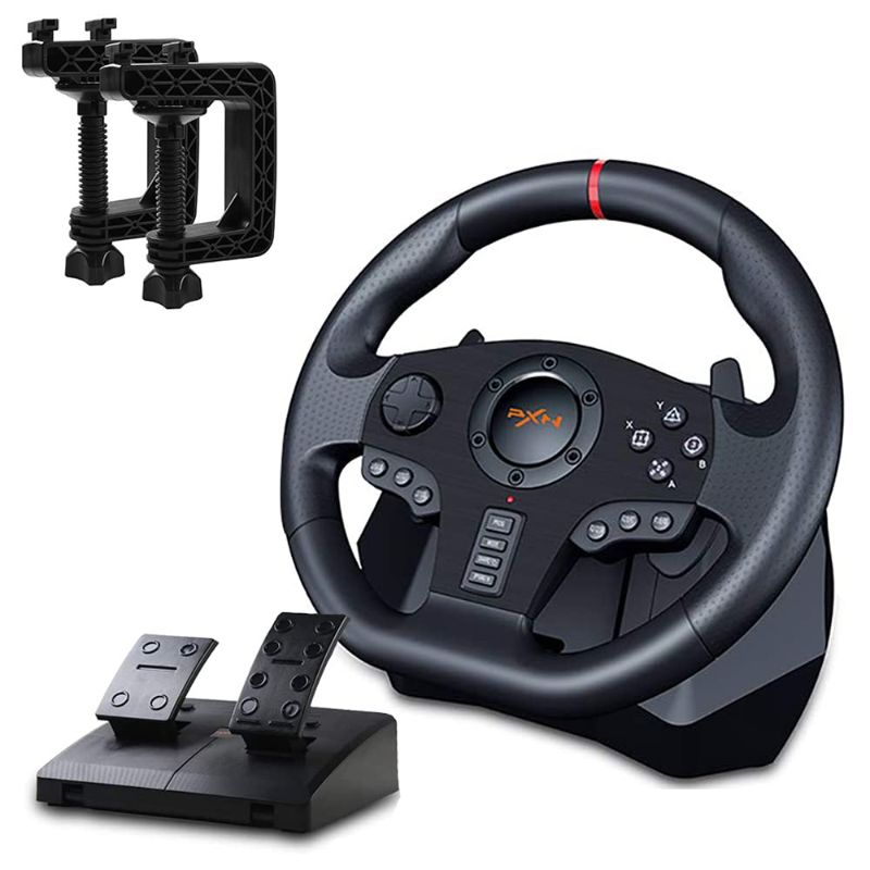 Photo 1 of PXN Gaming Racing Wheel, V900 270/900 Degree Competition Racing Steering Wheel with Audio Function & with Pedal, Suitable for PC, PS3, PS4, Xbox One, Xbox Series S/X, Nintendo Switch.

