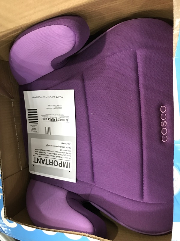 Photo 2 of Cosco Topside Booster Car Seat - Easy to Move, Lightweight Design (Grape), 1 Count (Pack of 1)