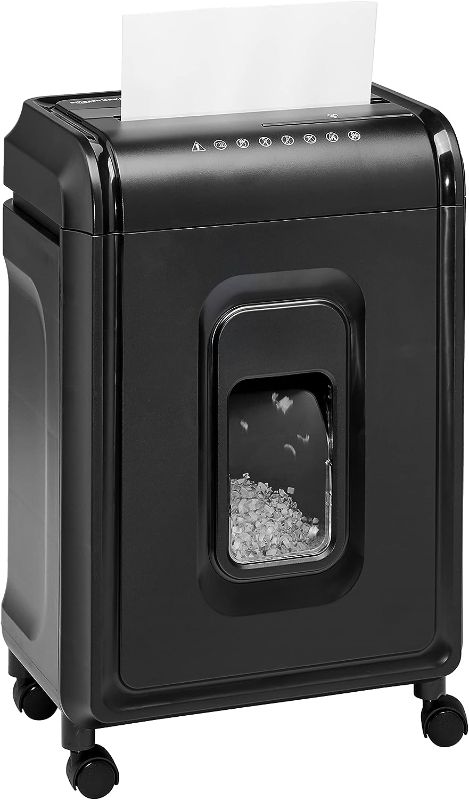 Photo 1 of Amazon Basics 8 Sheet High Security Micro Cut Shredder with Pullout Basket, Black
