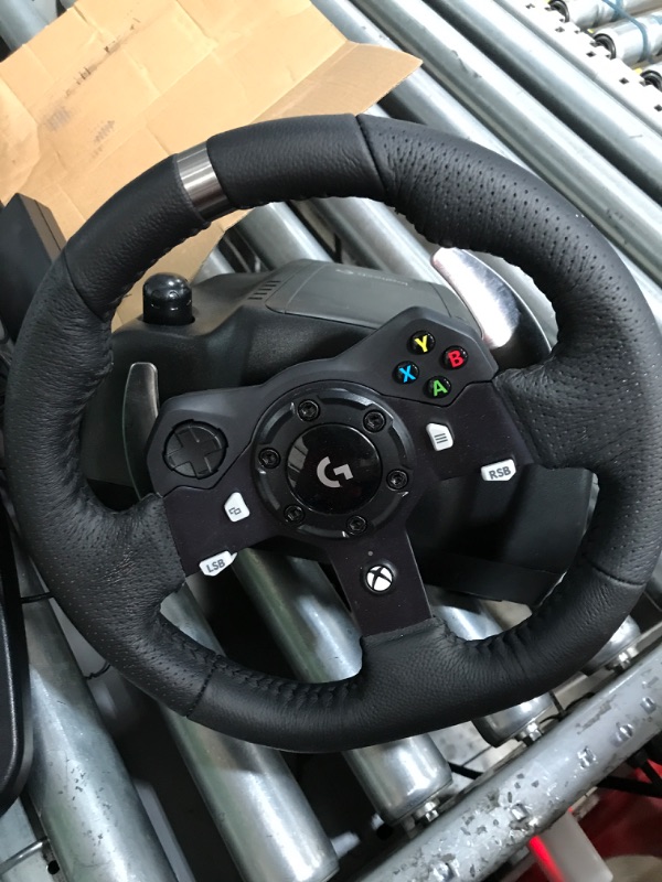 Photo 2 of Logitech G920 Driving Force Racing Wheel and Floor Pedals, Real Force Feedback, Stainless Steel Paddle Shifters, Leather Steering Wheel Cover for Xbox Series X|S, Xbox One, PC, Mac 