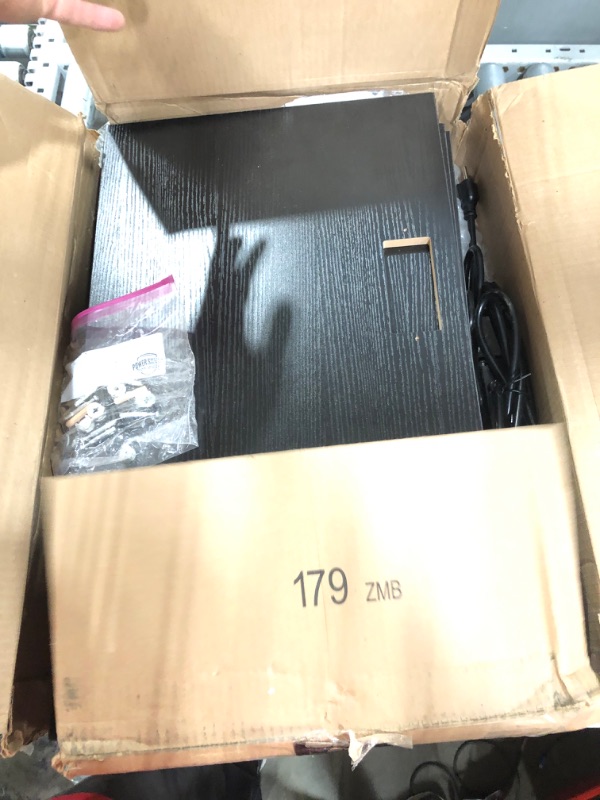 Photo 1 of **SEE NOTES**
Quimoo Nightstand Set of 2, Night Stand with Charging Station. Bedside Table with 1 Drawer and 1 Open Storage Space for Bedroom, Office, Black Black Nightstand Set of 2 With Power Outlet