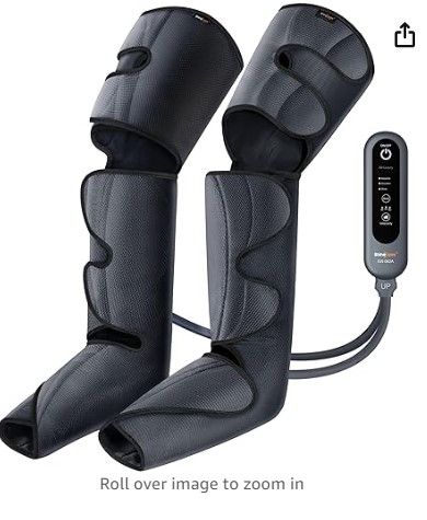 Photo 1 of SHINE WELL Leg Compression Massager, Leg Massager for Circulation and Pain Relief, Air Compression Leg Massager with 3 Modes 3 Intensities 2 Extenders and Adjustable Wraps, Gift for Family Friend

