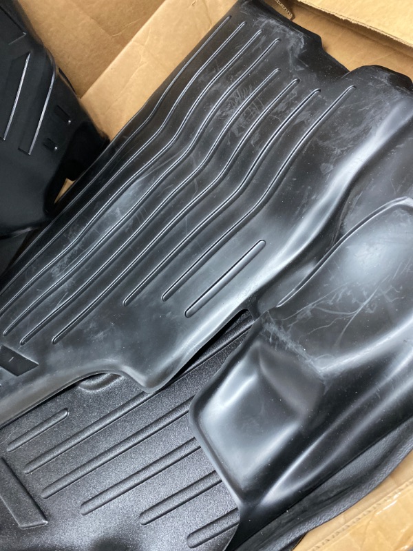 Photo 3 of MAXLINER Custom Fit Floor Mats 3 Row Liner Set Black Compatible with 2016-2021 Dodge Durango with 2nd Row Bench Seat