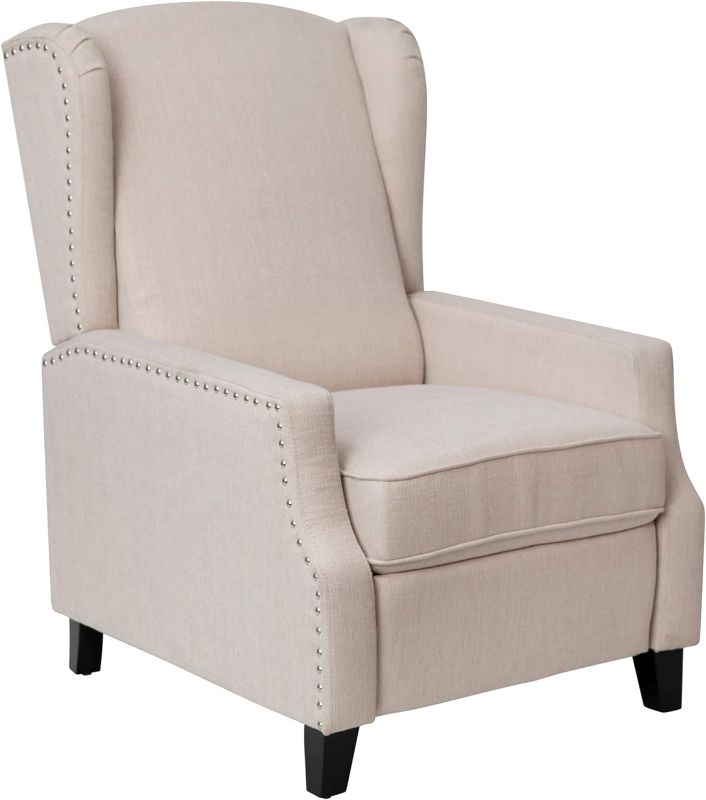 Photo 1 of * used item * 
Flash Furniture Prescott Slim Wingback Recliner Chair - Traditional Push Back Recliner - Cream 