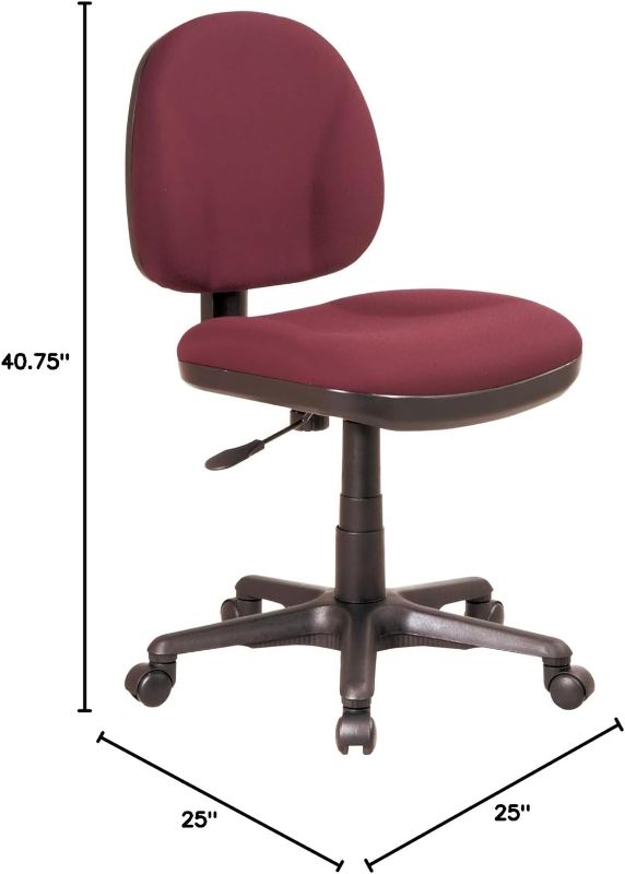 Photo 1 of Office Star Pneumatic Sculptured Office Task Chair with Thick Padded Seat and Built-in Lumbar Support