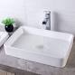 Photo 1 of 24 in. x 16 in. Bathroom Vessel Sink Modern Bathroom Above White Porcelain Rectangular Ceramic Vanity Sink
