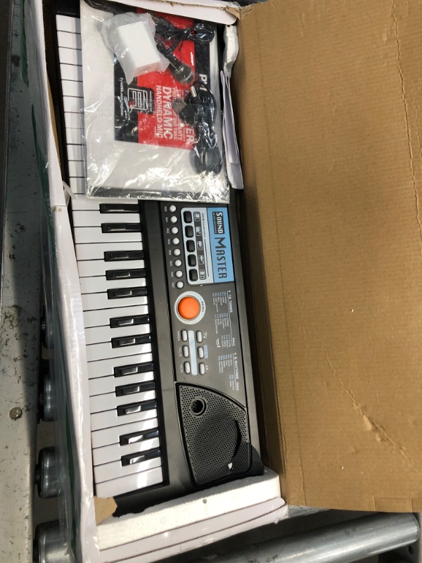 Photo 4 of Digital Electronic Musical Keyboard - Kids Learning Keyboard 49 Keys Portable Electric Piano w/ Drum Pad, Recording, Rechargeable Battery, Microphone - Pyle PKBRD4112 Black 49 Keys Keyboard