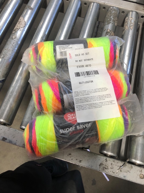 Photo 2 of Red Heart Super Saver Yarn-Bright Stripe