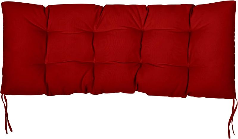 Photo 1 of  Solid Bench Cushion, 37 x 17 x 2, Crimson
