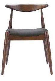 Photo 1 of ***Parts Only***Francie Charcoal and Walnut Upholstered Dining Chair