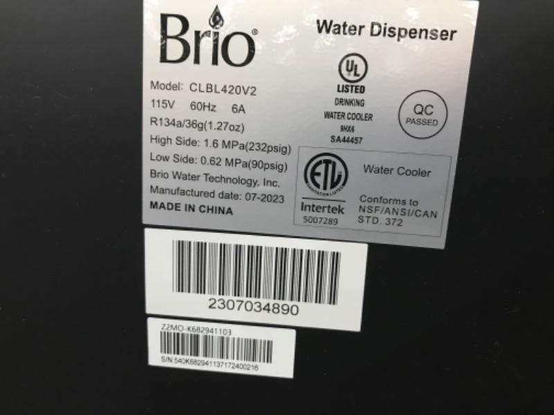 Photo 3 of Brio Bottom Loading Water Cooler Water Dispenser – Essential Series - 3 Temperature Settings - Hot, Cold & Cool Water - UL/Energy Star Approved
