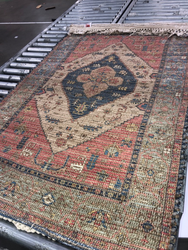 Photo 1 of 3FT X 5FT Area Rug, Aztec Indoor Rug, Red Wool Rugs, Turkish Rug, Rugs For Living Room, Oushak Rug, Vintage Rug, Ethnic Floor Rug
