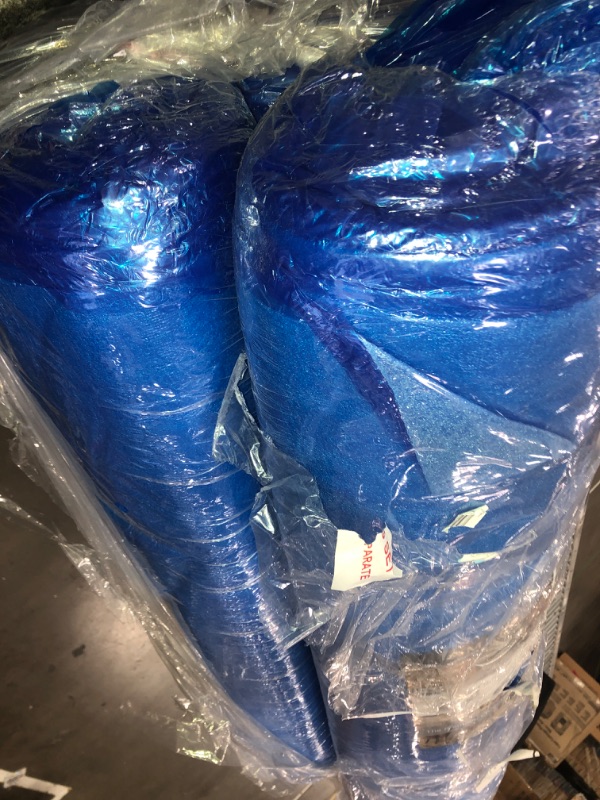 Photo 2 of 600Sqft AMERIQUE Premium 3 Mm Thick Flooring Underlayment Padding with Tape & Vapor Barrier 3 in 1 Heavy Duty Foam (600SF Total, 200SF/Roll), 600 Sq.', Royal Blue (Pack of 3) 600 Square'. Royal Blue