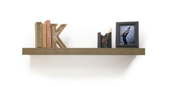 Photo 1 of 60 in. W x 8 in. D x 1.5in. H Driftwood Gray Oak Extended Size Floating Shelf
