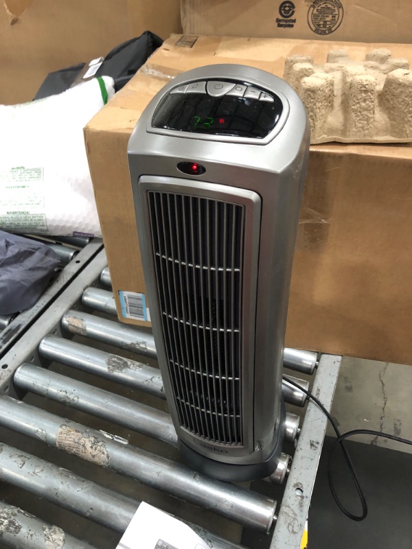 Photo 2 of Lasko 1500W Digital Ceramic Space Heater with Remote, 755320, Silver