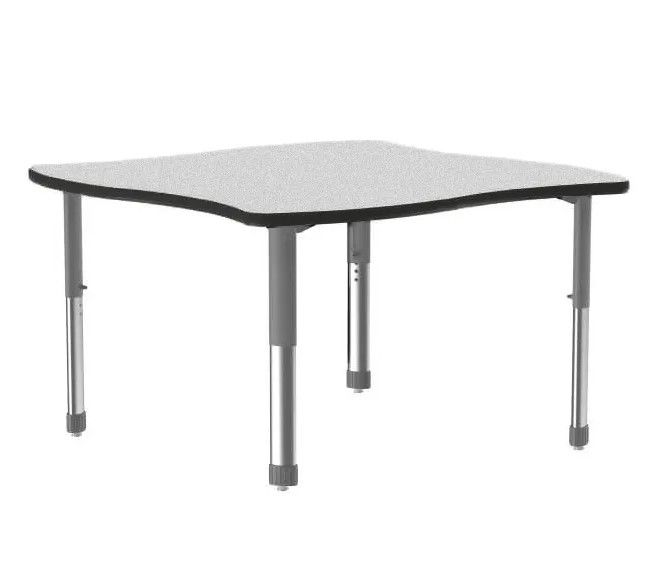 Photo 1 of *MISSING LEGS AND HARDWARE* Height Adjustable Collaborative Desk - Swerve (42'' X 42'') by Correll, AD4242TF-SWV - Stock #26A14
