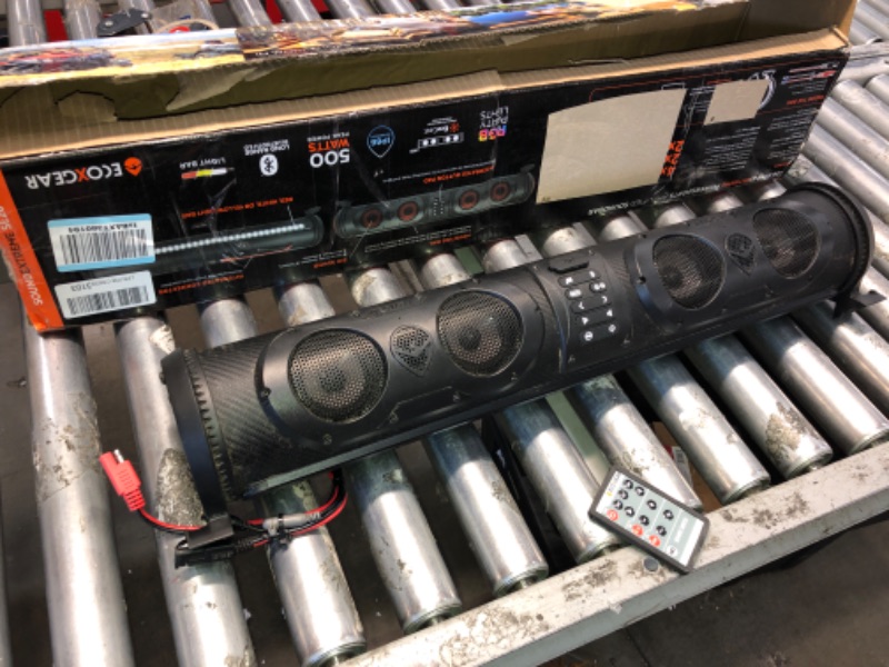 Photo 1 of ECOXGEAR SoundExtreme SE26 Amplified Powersports Bluetooth 8 Speaker Soundbar Waterproof Sandproof with LED Lighting 500 Watts of Peak Power