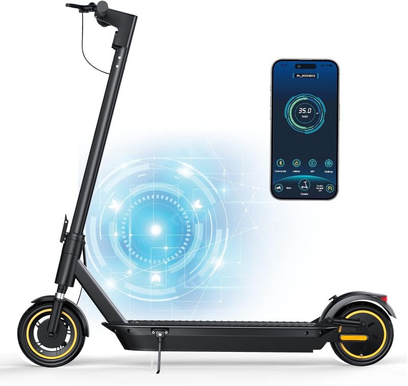 Photo 1 of Aovopro Electric Scooter with Quadruple Shock Absorption, 19/27 Miles Range, 8.5"/10" Pneumatic Tire, 350W/500W Motor, Max 21MPH Speed, All Aluminum Body Folding Commuting Electric Scooter Adults
