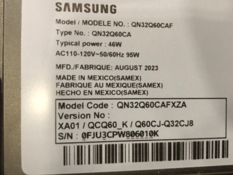 Photo 4 of SAMSUNG 32-Inch Class QLED 4K Q60C Series Quantum HDR, Dual LED, Object Tracking Sound Lite, Q-Symphony, Motion Xcelerator, Gaming Hub, Smart TV with Alexa Built-in (QN32Q60C, 2023 Model) 32-Inch TV Only