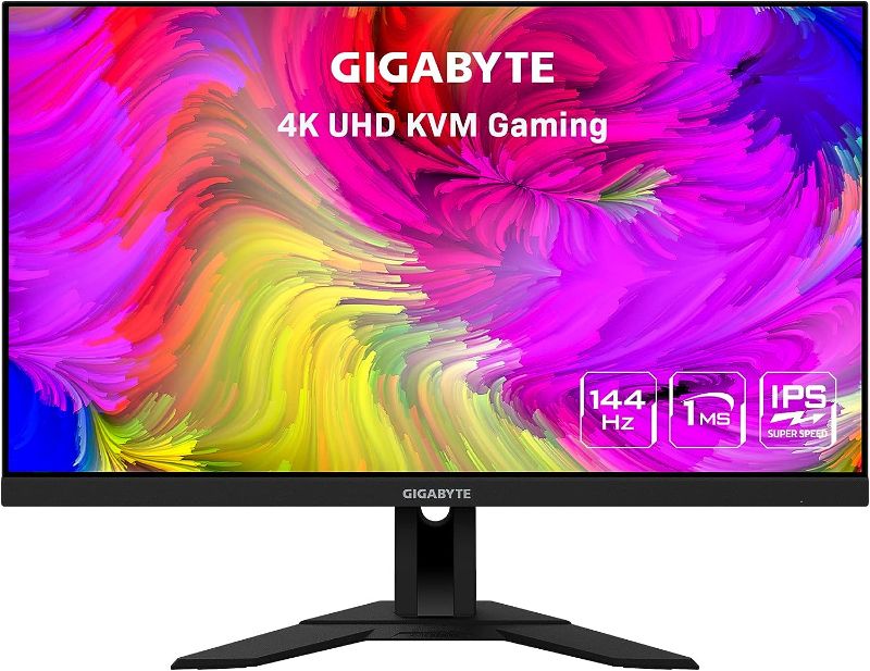 Photo 1 of GIGABYTE M28U 28" 144Hz Gaming Monitor, 3840 x 2160 SS IPS Display, 2ms (MPRT) Response Time, 9?4% DCI-P3, VESA Display HDR400, FreeSync Premium Pro, 1x Display Port 1.4, 2x HDMI 2.1
