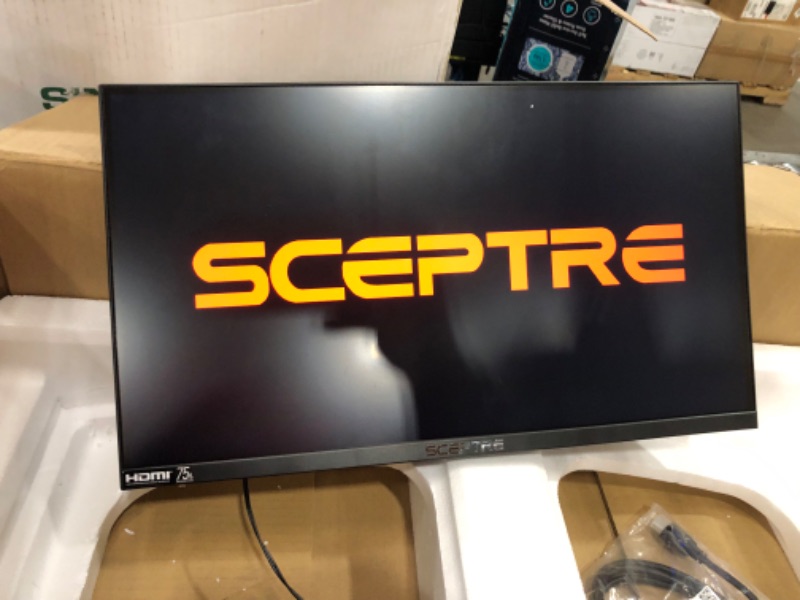 Photo 2 of Sceptre 22 inch 75Hz 1080P LED Monitor 99% sRGB HDMI X2 VGA Build-In Speakers, Machine Black (E225W-19203R series)
