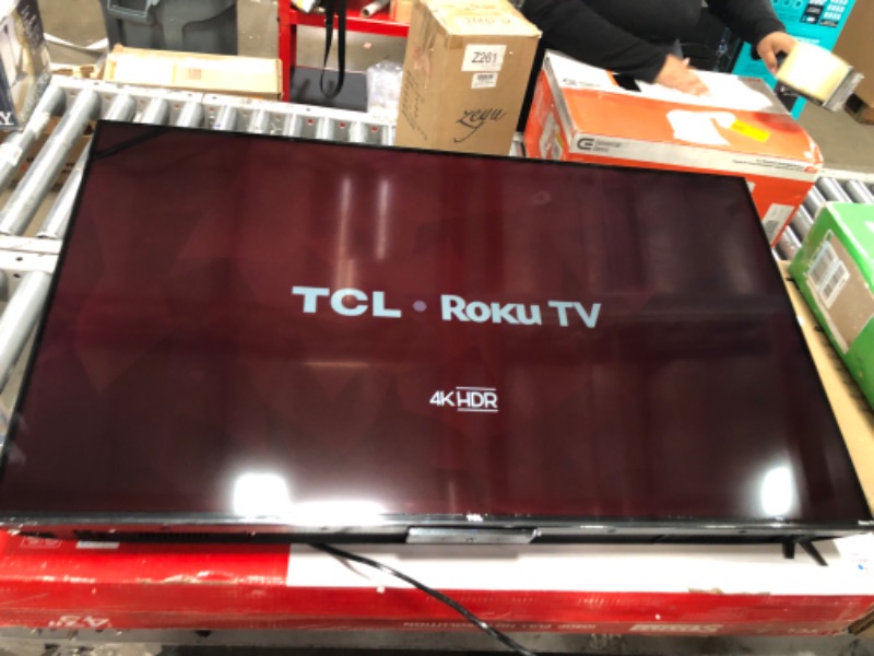 Photo 3 of **CRACKED IN CORNER**TCL 43-Inch Class S4 4K LED Smart TV with Roku TV (43S450R, 2023 Model), Dolby Vision, HDR, Dolby Atmos, Works with Alexa, Google Assistant and Apple HomeKit Compatibility, Streaming UHD Television 43 inches