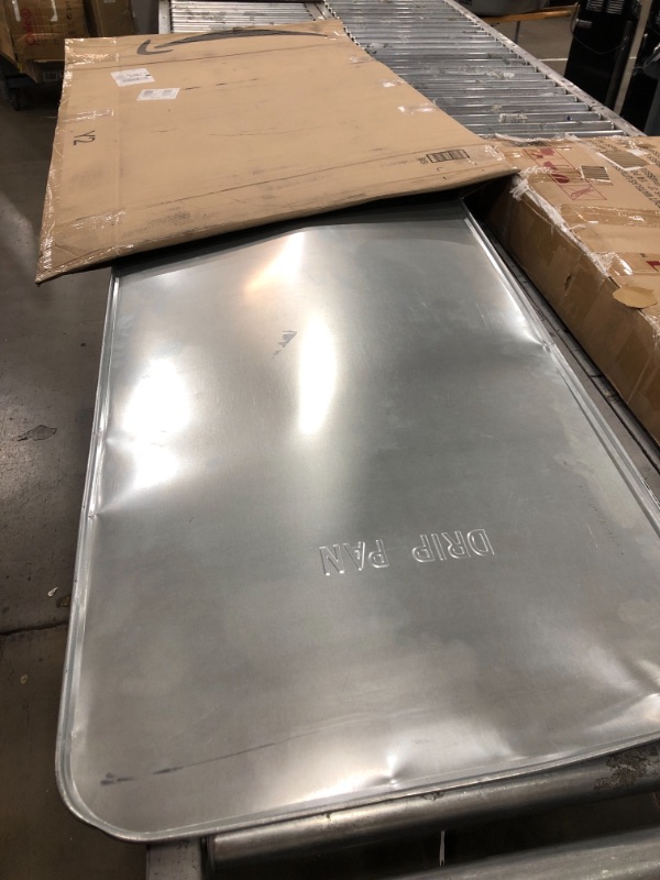 Photo 2 of LUMAX LX-1715 Silver 47" x 25" x 1/2" Galvanized Drip Pan Rust Resistant Keeps Garage, Driveways or Automotive Show-Room Floors Safe and Clean from Fluid Drippings.