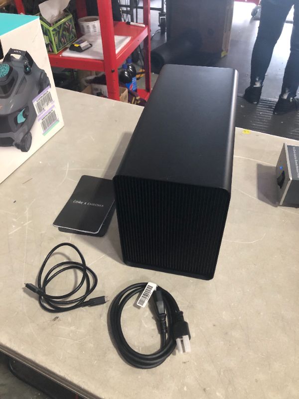 Photo 2 of ***UNTESTED - SEE NOTES***
Razer Core X Chroma Aluminum External GPU Enclosure (eGPU): 700W PSU, 4x USB 3.1, 1x Gbit Ethernet, Black