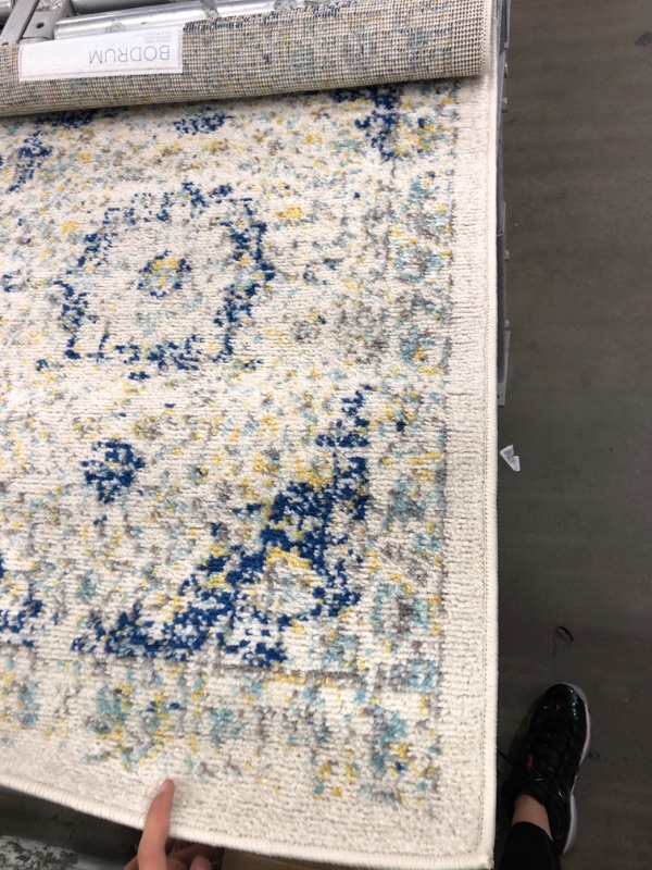 Photo 1 of 3ft blue and white rug 