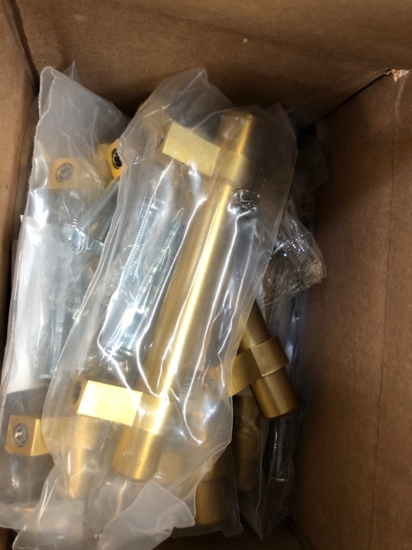 Photo 2 of **12 PACK* GlideRite Hardware Euro 3 Center to Center Bar Pull Metal in Yellow, Size 0.56 W in | Wayfair 4005-76-SG-1
