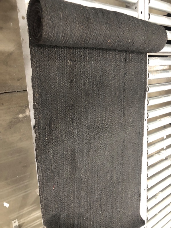 Photo 1 of 2x8 black woven area rug