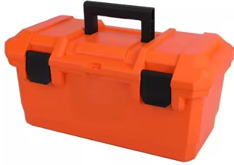 Photo 1 of 19 in. Plastic Portable Tool Box with Removable Tool Tray
