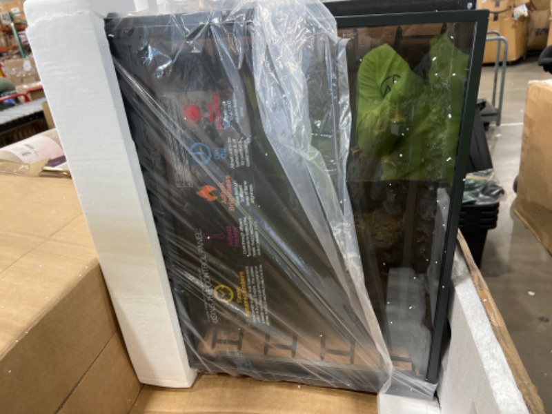 Photo 1 of Signature Design by Ashley 24" Electric Infrared Fireplace Insert with Remote Control, Black Large Log/Brick