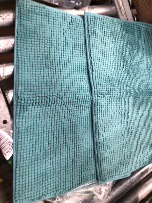 Photo 1 of 2 Count 16" x 24" Teal Bath Rugs