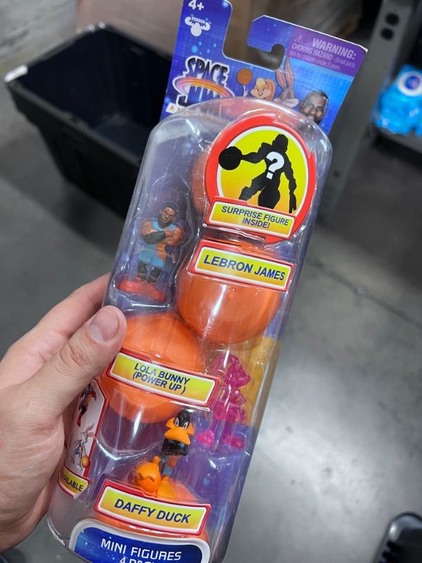 Photo 2 of *2 BOXES* Moose Toys Space Jam: A New Legacy - 4 Pack - 2" Lebron, Daffy Duck, Lola Bunny, & 1 Mystery Figures - Starting Line Up, Multicolor (14573)