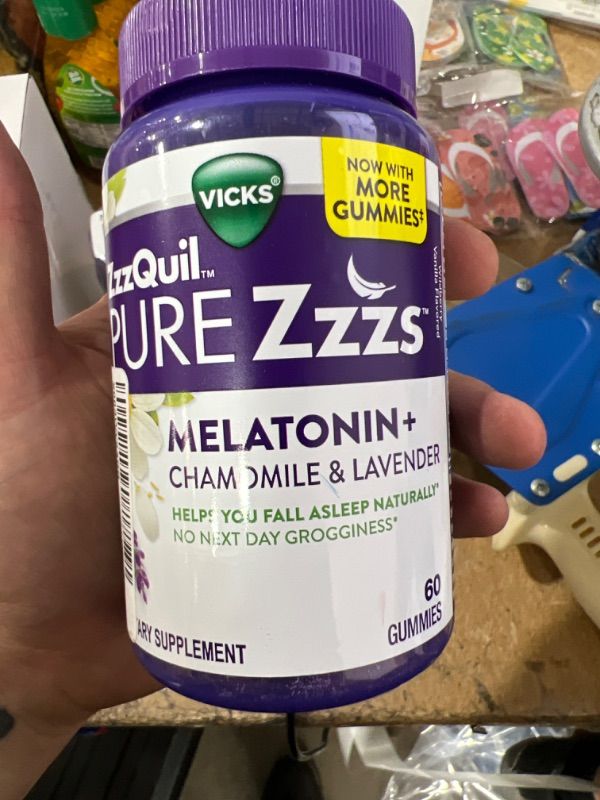 Photo 2 of **BEST BY 1/24** PURE Zzzs Melatonin Sleep Aid - 60.0 ea Chamomile and Lavendar Gummies