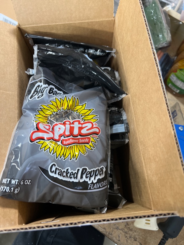 Photo 2 of ***BEST BY 1/17/24*** Spitz Sunflower Seeds, Cracked Pepper, 6 Oz (Pack of 9)