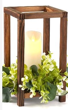 Photo 1 of 6 Pack Wedding Lantern Centerpiece Rustic Wooden Candle Holders, for Rustic Wedding Table Decoration, Farmhouse Decor, Country Party, Home Table Decoration