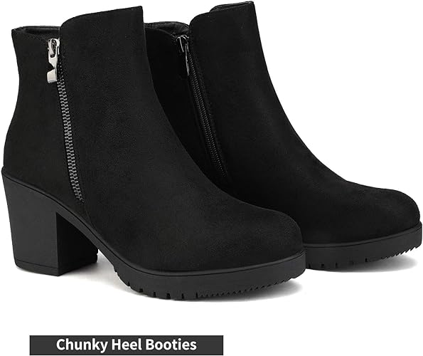 Photo 1 of DREAM PAIRS Women's Low Heel Chunky Ankle Boots Winter Shoes
