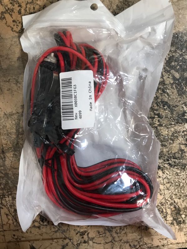 Photo 1 of Universal RV Truck Car 25FT/7.6m 16AWG 12V Cigarette Lighter Plug Extension Cord - Male Plug to Female Socket Extension Cable 16AWG Heavy Duty Extension Cable with 15A Fuse and LED Lights