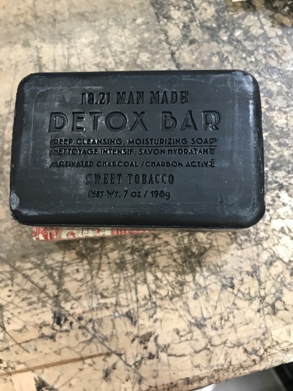 Photo 2 of 18.21 Man Made Men's Deep Cleansing Soap Bar 7 oz. - Activated Charcoal for Oily/Acne Prone Skin, or Exfoliating Scrub Bar with Jojoba Beads, 2 Scents, Natural Premium Men's Grooming Deep Cleansing Detox Bar