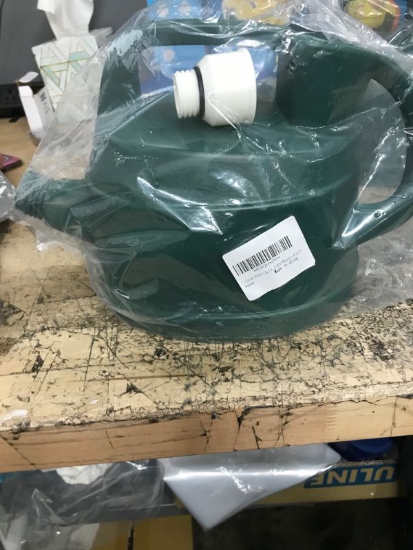 Photo 1 of 1 Gallon Watering Can for Outdoor Plants, Watering Can Indoor Plants with Removable Long Spout and Sprinkler Head, Plastic Large Watering Can for Garden Flowers Vegetables Dark Green