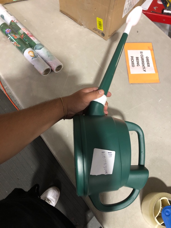 Photo 3 of (USED) Watering Can half a Gallon for Indoor Plants, Garden Watering Cans Outdoor Plant House Flower, Gallon Watering Can Large Long Spout with Sprinkler Head (Green)
