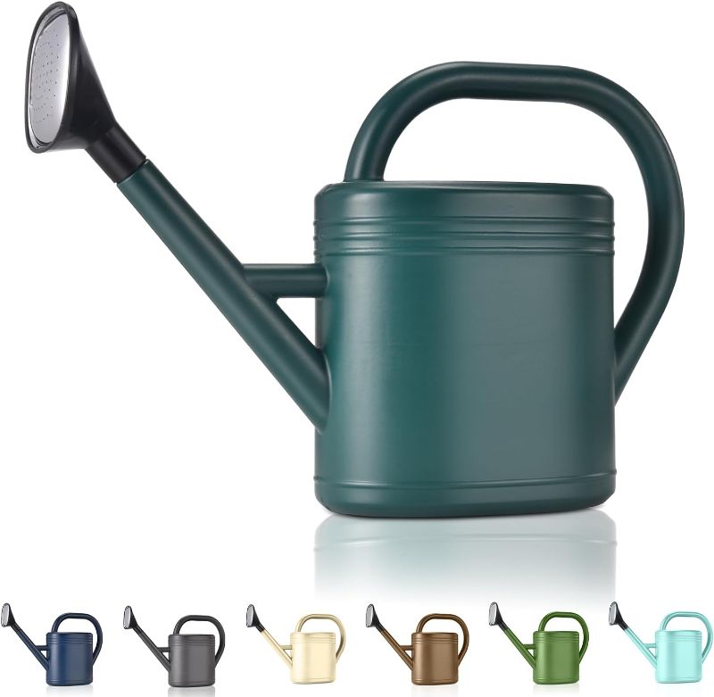 Photo 1 of (USED) Watering Can half a Gallon for Indoor Plants, Garden Watering Cans Outdoor Plant House Flower, Gallon Watering Can Large Long Spout with Sprinkler Head (Green)
